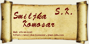 Smiljka Komosar vizit kartica